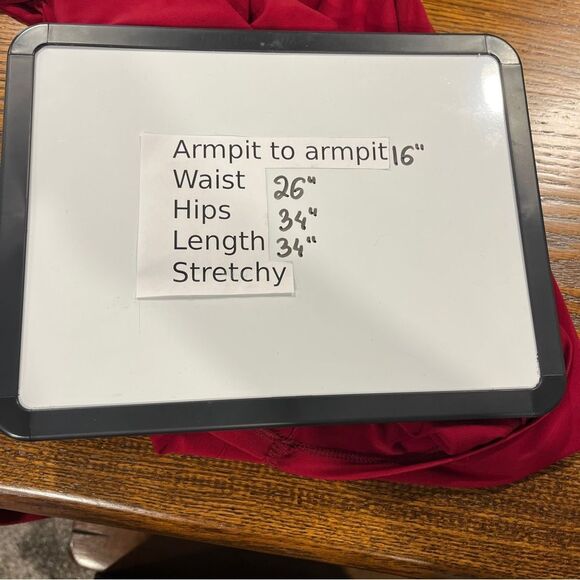 Chaps faux wrap long sleeves knee formal mini dress size small - Picture 9 of 13